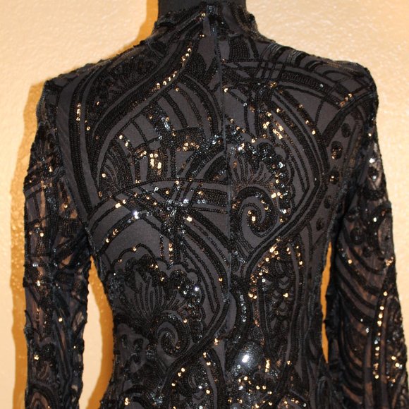 Beautiful Black Sequin Dress - Picture 8 of 11
